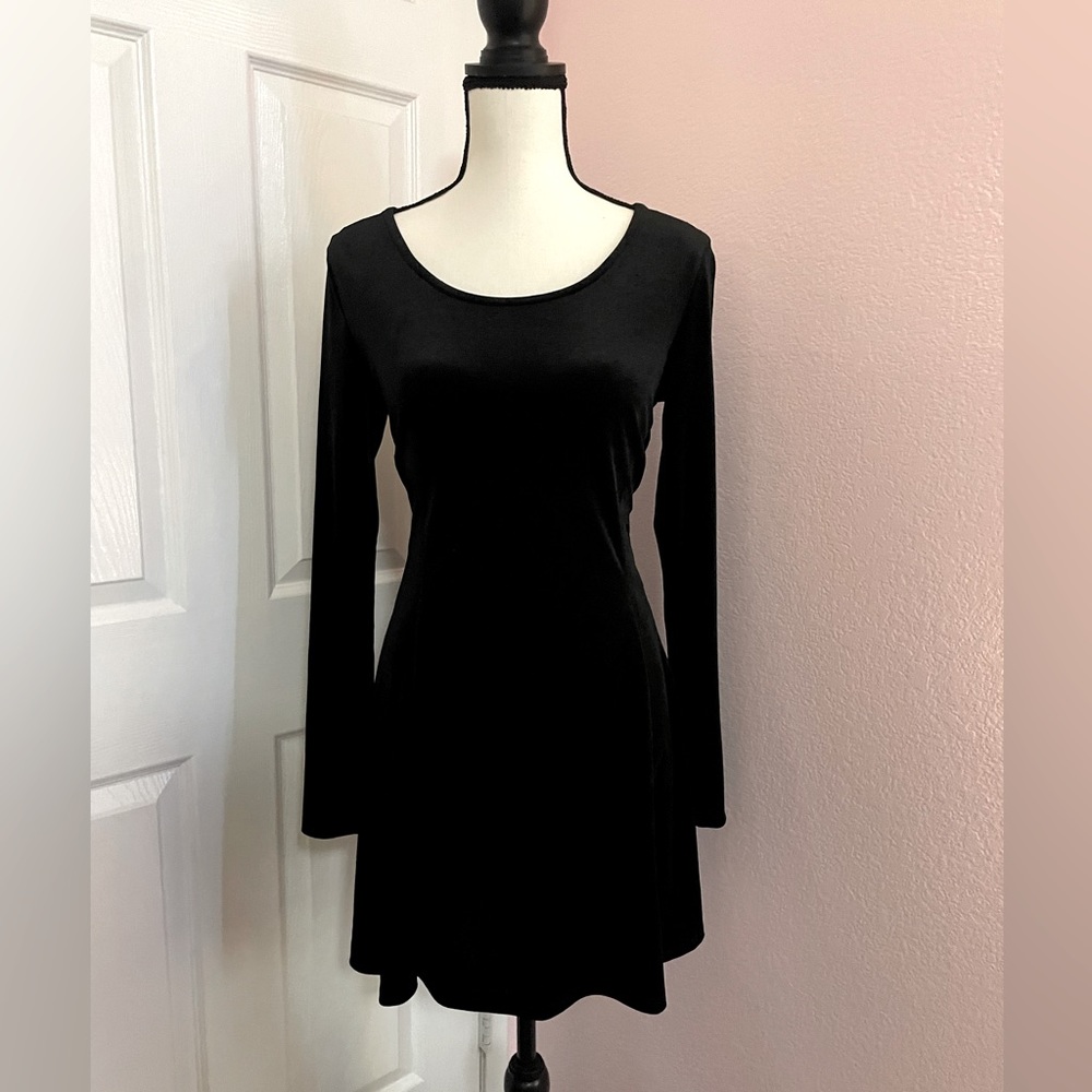 Velvet black dress, size S